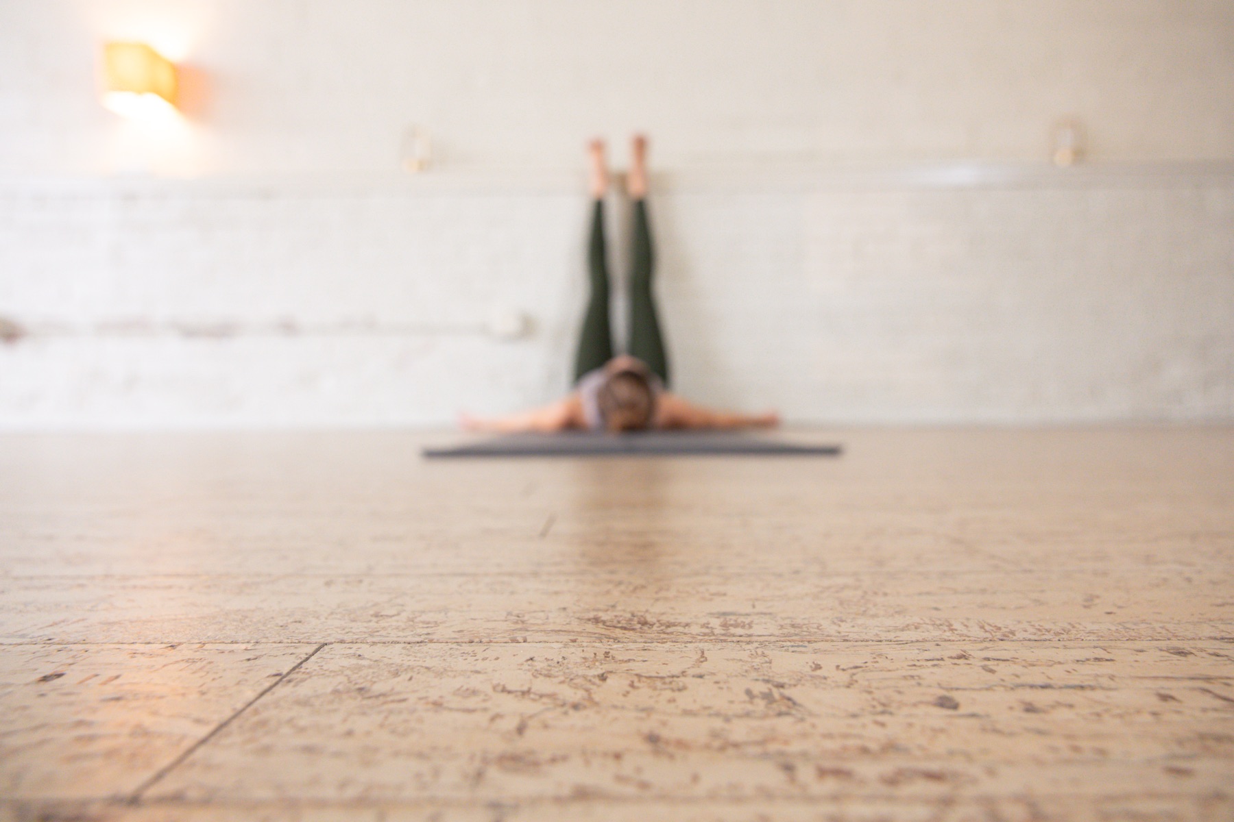 Studio practice room floor-level view