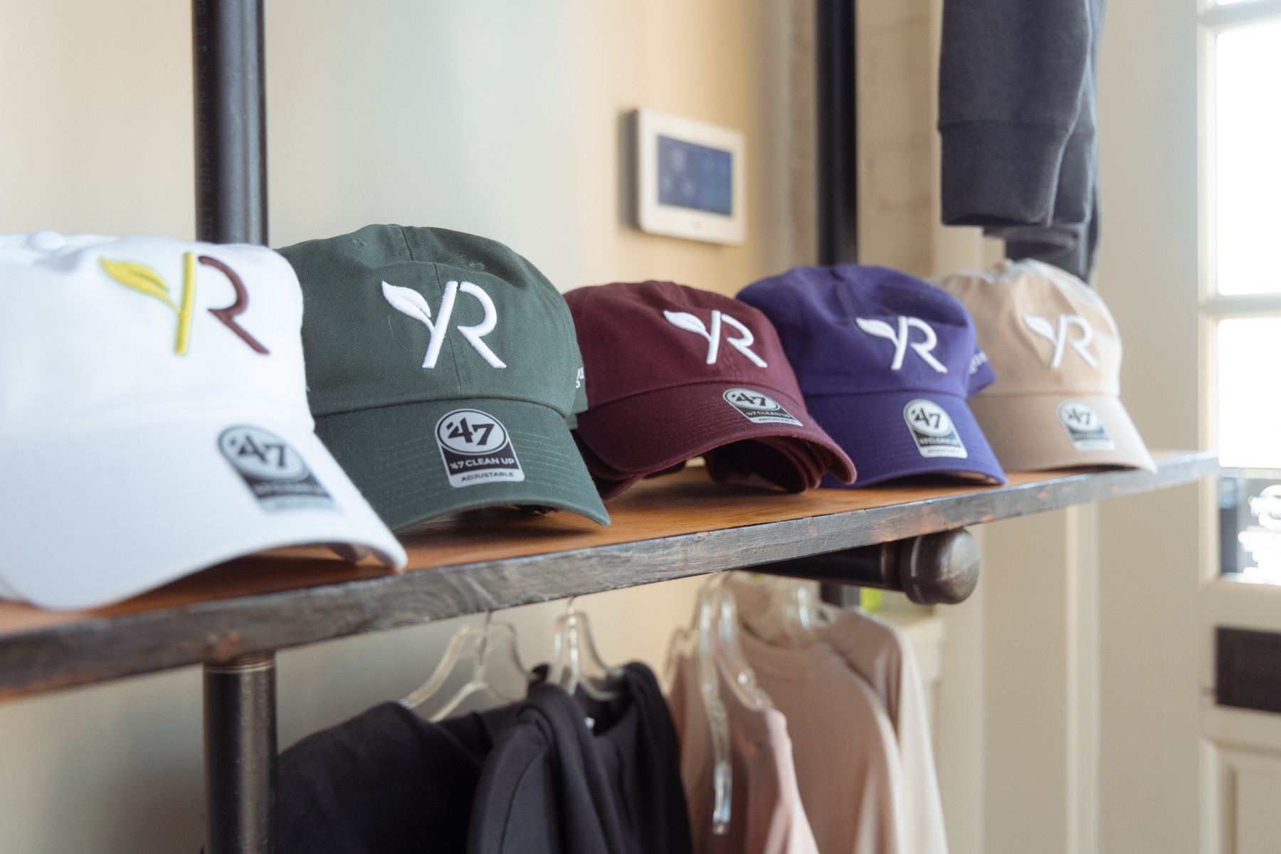 Forward fold detail on studio floor